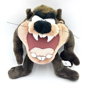 Vintage 90s Looney Tunes Taz Tasmanian Devil Plush 14" Ace Novelty Tag Stuffed